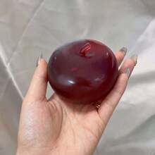 1 Pink Crystal Apple Gummy Toy, Soft And Slowly Rising Squeeze Decompression Ball, Fruit Shaped Tactile Tool, Cute Semi Transparent Handheld Relaxation Toy, Home Office Aesthetic Desktop Decoration, Daily Novelty Gift, Emotional Enhancement - Multicolor - View 9