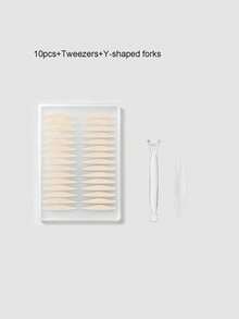 10pcs Double Eyelid Stickers, Inner And Outer Eyelid Lifting Tape, Invisible Double Eyelid Lifting Tape, Suitable For Single Eyelids Or Asymmetrical Eyelids, Say Goodbye To Droopy Eyelids. Makeup, Affordable, Room Decor, Vanity, Travel, Bedroom, Makeup Accessories, Affordable, Christmas Gift, Cosmetics, Makeup Tools, Bargain, Gift, Women's Gift, Christmas Gift, Giveaway, Travel, Bargain, Travel Essentials - Nude - View 12