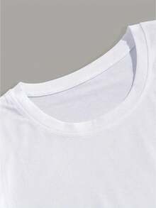 Camiseta Casual de Verano para Hombre - Camiseta con Estampado de Tiburón - Estilo Americano Simple - Camiseta Casual de Algodón con Cuello Redondo - estilo2 - Ver 3