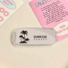 Ins Style Coconut Mirror Phone Stand Back Sticker Funny Mirror Transparent Slogan New Adhesive Cartoon Cute Animal Foldable Personalized Binge-Watching Phone Desktop Stand Minimalist Foldable Adorable For Women - Multicolor - View 6