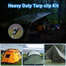 Enhanced Heavy Duty Tarp Clips - 24pcs Tarp Clip Set With Thumb Screws And Hooks, Suitable For Camping, Awnings, RVs, Canopies, Vehicles, Swimming Pools And Boat Covers - Multicolor - View 4