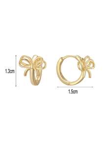 1 Pair 925 Sterling Silver Hypoallergenic Bow Earrings, Delicate And Elegant, Gift Boxed, Suitable For Daily Or Holiday Wear, Gift For Girls, Gift For Girl, Gift For Friends, Gift For Back To School, Holiday Gift - one-size - View 5
