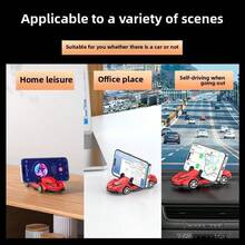 Cool Sports Car Design Car Phone Holder, Realistic Supercar Appearance With Dual Function As Ornament And Phone Stand; Base Supports 360° Full Rotation, Adjustable Horizontal/Vertical Screen And High/Low Viewing Angle, Navigation View Aligns With Road Surface For Safer Driving. Non-Slip Clip Securely Holds Various Phone Sizes, Preventing Slipping - A - View 4