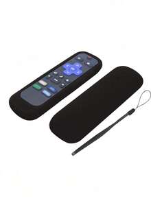 1pc Remote Control Storage Sleeve With Lanyard | Anti-Loss Design, Convenient Access For Living Room Sofa | Minimalist Non-Slip Remote Protector | Textured Surface For Enhanced Grip - With Lanyard - View 15