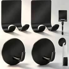 1pc Razor Hook Storage Rack, Multi-Functional Wall Mount, No-Drill Strong Adhesive Hook, Home Bathroom Supplies, Office, Back To School Accessories, Travel Accessories, Autumn Garden Decor, Halloween/Thanksgiving/Christmas/Saudi National Day Best Gift. - Multicolor - View 2
