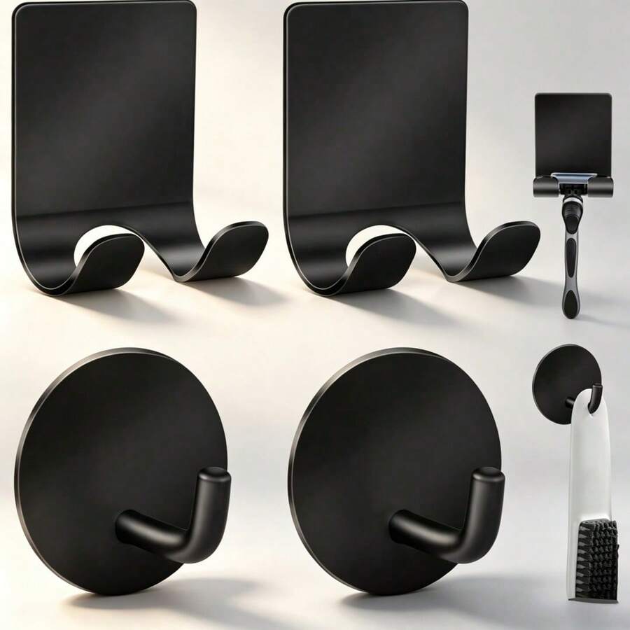1pc Razor Hook Storage Rack, Multi-Functional Wall Mount, No-Drill Strong Adhesive Hook, Home Bathroom Supplies, Office, Back To School Accessories, Travel Accessories, Autumn Garden Decor, Halloween/Thanksgiving/Christmas/Saudi National Day Best Gift.