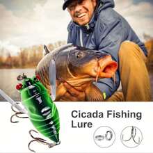 Mixed Fishing Lures Tackle Kit, Hard Soft Lures Set Contains VIB Popper Cicada Metal Spoon Curly Tail Swimbaits With Compartment Storage Box, Freshwater Saltwater Fishing Tackle For Bass Trout Pike Perch Angling - Multicolor - View 4