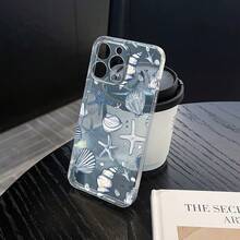 高透明全螢幕白色星空海龜彩繪防摔透明手機殼，相容 iPhone 系列/系列，相容小米/ - 彩色 - 查看 2