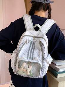 New Back To School & Graduation Season Elegant Cute Fashion Versatile Large Capacity Multi-Function Backpack (No Accessories Included) - Multicolor - View 6
