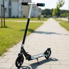 Foldable Outdoor Scooter, 80kg Max Load, Compact Portable Smooth Ride, Ideal For Outdoor Activities, Practical Gift For Family, Friends & Daily Outdoor Leisure Use - Black - View 8