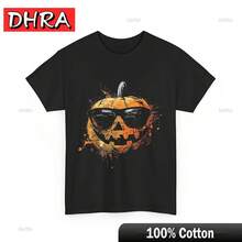Costume de citrouille Halloween Lunettes de soleil effrayantes T-shirt citrouille artistique T-shirts simples audacieux créatifs T-shirts amusants créatifs confortables T-shirt vintage - forme - Voir 1