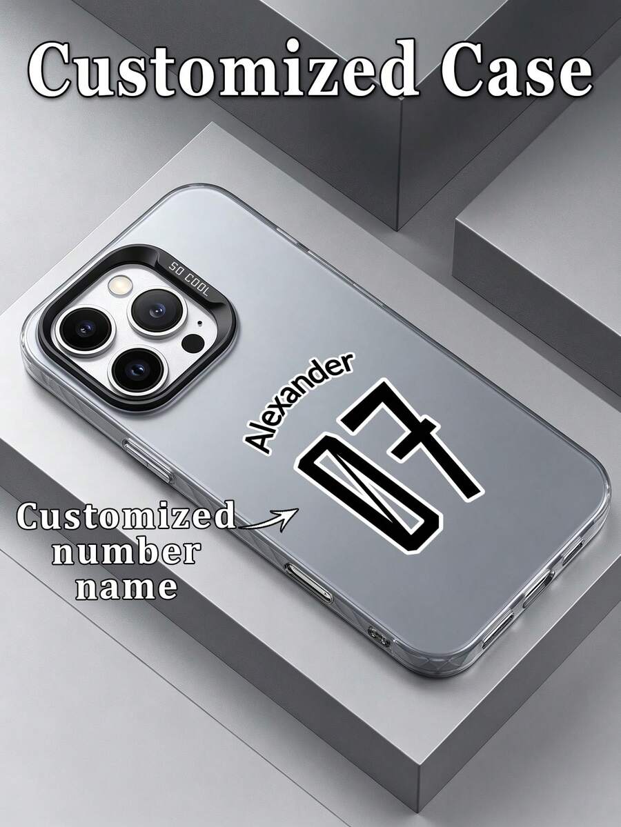 1件 DIY 大數字與姓名雙重客製化手機殼,相容 S24 Ultra 系列及 17 Pro Max/16 Pro/15/14 Plus/13 Pro/12 Pro Max/11/7P/XS/XR,硬 PC 材質,防刮、防指紋,適合個人、伴侶、家人、朋友、情侶、姊妹,生日與週年禮物 - 彩色 - 查看 1