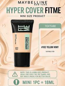 Maybelline Base de Maquillaje Personalizada Versión Impecable 102, Tamaño Completo 30ml, Muestra 18ml, Textura Ligera y Adherente, Alta Cobertura, Larga Duración, Resistente a la Opacidad - Base de maquillaje personalizada impecable 102 - Ver 13