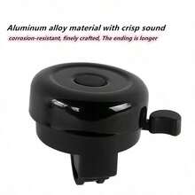 1pc Black Metal Bicycle Bell - 75Db+ Clear Sound | Easy To Ring And Install, Weather-Resistant Coating | Mini Portable, DIY Sticker Compatible - Multicolor - View 5