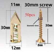 50Pcs/Gypsum Board Expansion Screw, No Punching Into The Percussion Portable Fiber Cement Board Expansion Screw - Screws - View 4