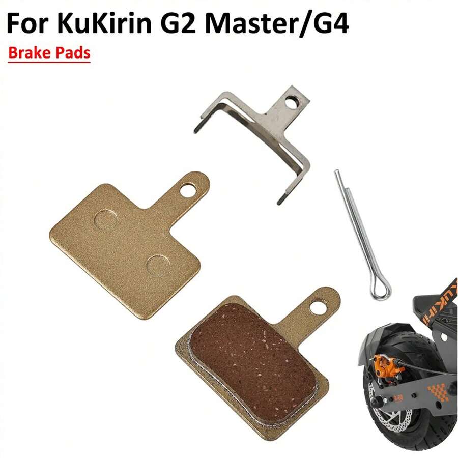 1 Pair/4 Pairs Brake Pads Compatible With KuKirin G4 Electric Scooter, KuKirin G2 Master Copper-Based Full Metal Disc Brake Pads Replacement Parts - Multicolor - View 1
