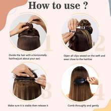 Ekstensi Rambut Sintetis Bergelombang Panjang 28 Inci dengan 5 Klip, Aksesori Rambut Satu Potong untuk Penggunaan Sehari-hari Wanita, Cokelat Campuran Emas Hitam Cokelat - MultiWarna - View 7