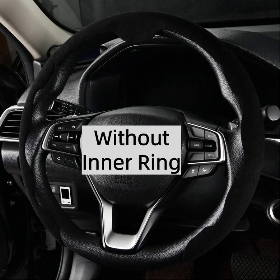 3pcs Non-Slip Steering Wheel Cover - Suede + Supercar Feel + Sweat-Absorbent + Anti-Freeze + Center Alignment Mark + Lightweight + Easy Installation, For Car/Pickup/SUV/MPV/RV/Van