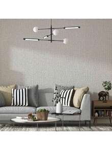 1 Roll Self-Adhesive Linen Wallpaper, Solid Color 3D Textured Wall Sticker, Removable Wall Covering, Contact Paper, Peel And Stick, Easy To Install, Perfect For Home Renovation, Home Decor, Room Decoration, Room Arrangement, Wall Decoration And Wall Arrangement - 1PC - View 9