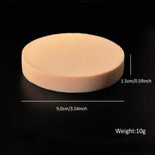 1PC/2PCS Soft Latex Round Makeup Sponge, Dual-Use Dry & Wet Foundation Applicator, Makeup Tool For Face Makeup - Multicolor - View 9