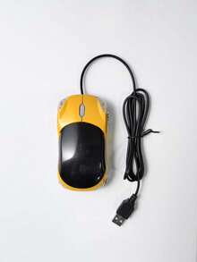 Car-Shaped Wired Optical Mouse With LED Headlight Lighting, USB Plug And Play Driver-Free, Ergonomic Colorful Mini Desktop Mouse For Laptop, Desktop Computer, Office And Study - View 6