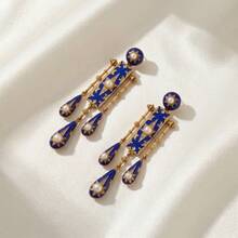 1 Pair Turkish Star Pendant Tassel Earrings Suitable For Vacation, Party And Festival Wear - Multicolor - View 5