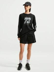 Nike 女款 AS W NSW NK CLSC LS BF TEE SPD 長袖針織無領 T-Shirt TIM6403-010 - 黑色 - 查看 6
