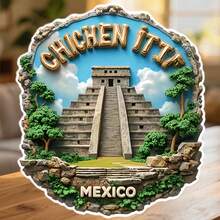 Chichen Itza Kukulkan Pyramid And The Spirit Of The Maya Magnet Where The Ancient Stones Whisper Celestial Tales Keepsake For All Metal Surfaces Throughout The Home - A - View 1
