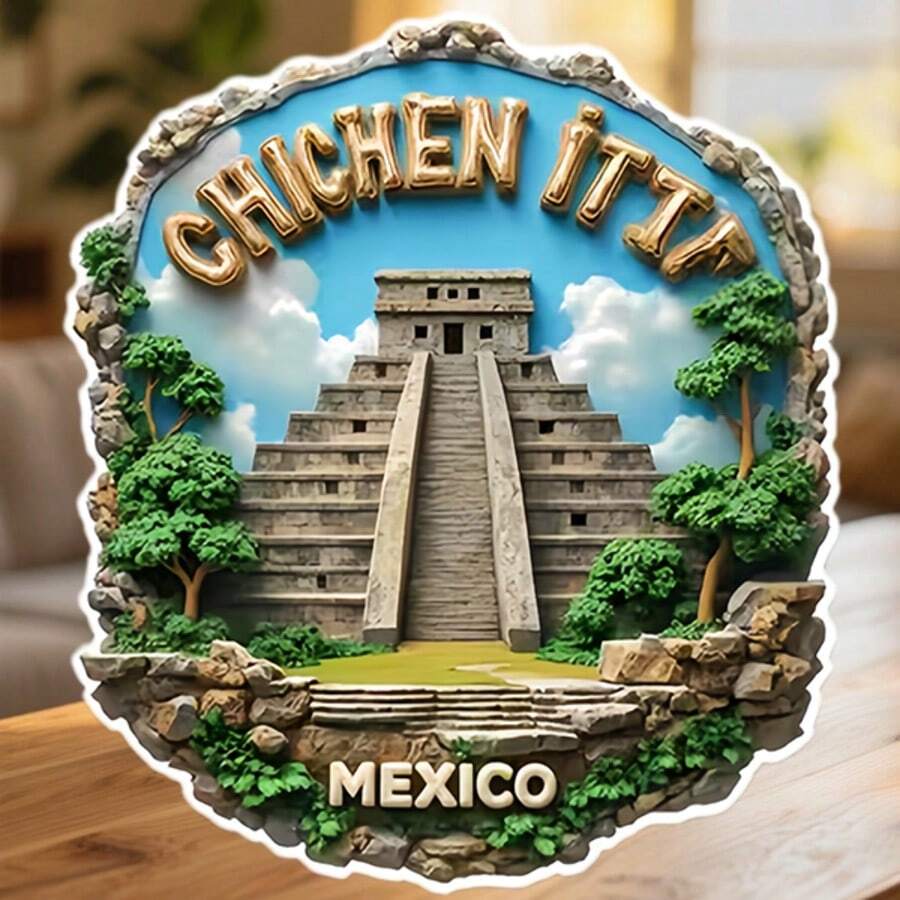 Chichen Itza Kukulkan Pyramid And The Spirit Of The Maya Magnet Where The Ancient Stones Whisper Celestial Tales Keepsake For All Metal Surfaces Throughout The Home - A - View 1