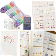 1 Set Embroidery Stitching Beginner's Guide Book, Adult Creative Sewing Book, DIY Stitching Pattern Book, Embroidery & Sewing Kit, Comprehensive Stitching Manual, Durable Cloth Cover, Embroidery & Sewing Book - Multicolor - View 12