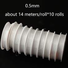 Ahknormailcui 1 Roll/10 Rolls Transparent Elastic Beading Cord, Suitable For Beaded Bracelets/Necklaces/Handmade, 0.4mm-1.0mm Crystal Elastic Rope, DIY Jewelry Making - Clear - View 11