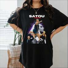 Satou Sabally Graphic Basketball T-Shirt - 黑色 - 查看 1