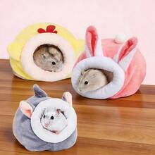 Autumn/Winter Low Temperature Warmth & Insulation, Provides Hiding For Small Pets, Relieves Stress & Anxiety, Daily Sleep & Rest In Cage, Hamster Winter Cold-Proof Hideout - A - View 4
