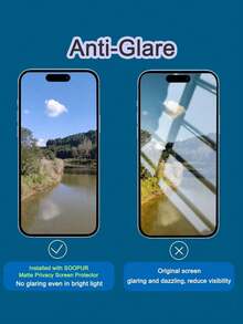3-Pack Anti-Peeping Privacy Tempered Glass Screen Protector, Compatible With IPhone Duo/18 Pro Max/17/16/15/14/13/12/11/XR 6.1 Inch, Full Coverage Anti-Glare Protection Film, Scratch-Resistant, Smooth Touch, Anti-Fingerprint, Shockproof And Drop-Resistant Protection, Perfect Gift For Family And Friends. - Black - View 2