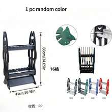 16-Grid Vertical Fishing Rod Storage Rack, Capable Of Holding Multiple Hand Rods And Lure Rods Simultaneously, Hollow Side Handle Design, Divided Clamping Slots To Secure Fishing Rods And Avoid Scratches, Ideal For Fishing Tackle Shops And Anglers - Multicolor - View 12