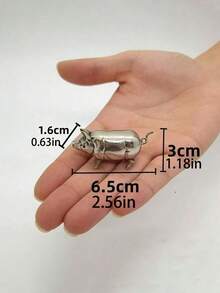 Vintage Style Mini Pig Tape Measure, Retro Metal Pig Soft Tape Measure, Suitable For Sewing And Crafts, Cute Pig Sewing Tape Measure Tool, Unique Gift For Quilters, Crafters And Collectors - Multicolor - View 11