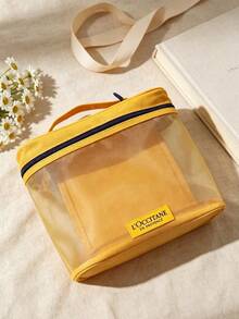L'Occitane Label Decorated Semi Transparent Makeup Case For Bedroom Vanity Sorting Wedding Guest Surprise Gift LOCCITANE-GIFT-21 - Ginger - View 2