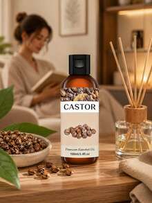 Castor Essential Oil 100ml/30ml, Aromatherapy Oil, Castor Aromatherapy Oil, Suitable For Diffuser, Humidifier, Soap/Candle Making, General Use, Ideal Gift - Castor Oil - View 3