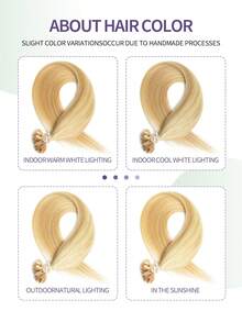 K Tip V Tip Human Hair Extensions 1b Natural Black 14-22 Inch Straight Hair K Tip Keratin Extensions Invisible V Tip Human Hair Extensions - S27/613 - View 9