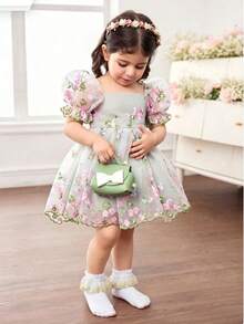 8雙四季通用新生兒/女童/幼兒襪，可愛公主風蕾絲飾邊襪，彩色多巴胺泡泡鬆口襪，刺繡玫瑰花裝飾，柔軟舒適透氣時尚百搭短襪，適合0-14歲，生日禮物/居家日常/戶外旅行/返校季 - 彩色 - 查看 8