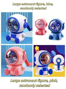 Back To School Student Pencil Sharpener, Cartoon Astronaut Design For Boys And Girls, Automatic Pencil Feed Manual Hand Crank Stationery Pencil Sharpener - Multiple Styles - View 6