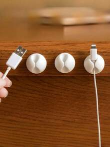 Haus Hana 3pcs Cable Clip Holder, Organizer, Cord Management System With Adhesive Hooks, Random Color, Tools For Men - Default - View 7
