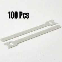 50/70/100pcs Reusable Adjustable Cable Ties, Cable Management Organizer, Cable Straps, Fastening Straps With Hooks And Rings, Multi-Purpose Adjustable Cable Organizer Straps, Hook And Loop Straps, Wrap And Hook And Loop Straps, Suitable For Computer, Gaming, Wires, Data Cables, Desk, Home Office, Cable Storage And Gardening Ties Essential - T-type Cable Tie - View 21