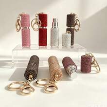 1pc Shiny Valentine's Day Wedding Birthday Gift Perfume Atomizer Keychain, Refillable Mini Portable Spray Bottle Dispenser, With Lobster Clasp, Fashionable Bag Charm Car Keychain, 8 Colors Available - Multicolor - View 2