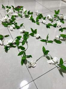 Decorazione di rampicanti di rose artificiali, crea un'atmosfera festiva, adatta per vari eventi e scenari - Fiori artificiali - Visualizzare 14