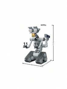 2052pcs Robot Themed Building Blocks, 3D Assembly Puzzle Toy, Green Robot Rose Gun Flight Simulator Optional, Suitable For Model Enthusiasts, Enhances Spatial Thinking And Imagination, Home Decor, Birthday And Holiday Gift, Commemorative Collectible - Multicolor(Bag) - View 14