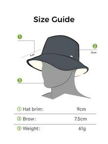 Beneunder Women's Reversible Bucket Sun Hat AL501 - Dark Grey - View 6