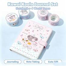 Koala Party A5 Leather Hardcover Colorful Page Notebook, Ins Style Highly Attractive Planner, Cute Girly Notebook For Students - Rectangle - View 2