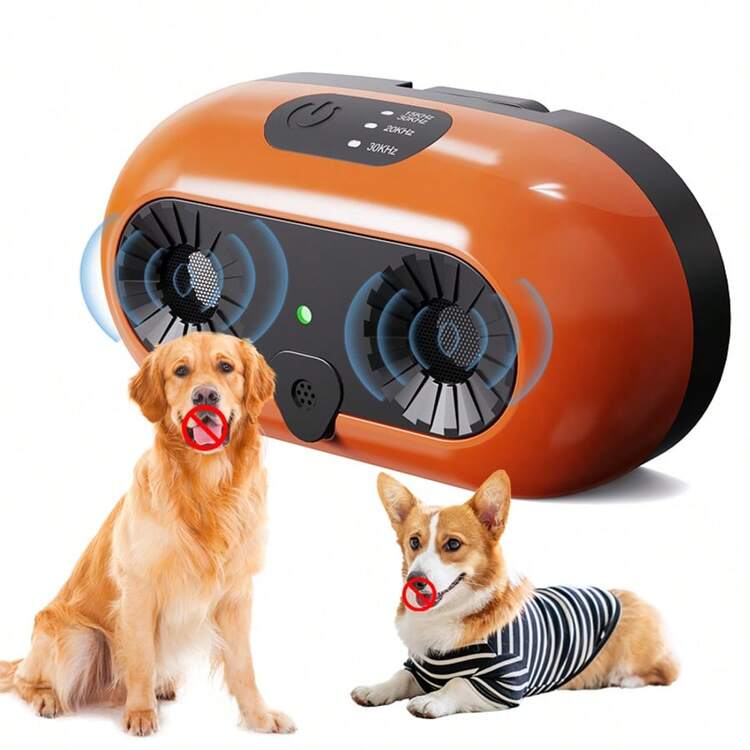 New Ultrasonic Bark Control Device, Outdoor Bark Control Device, Smart Indoor/Outdoor Universal Bark Control Device - Orange - View 9