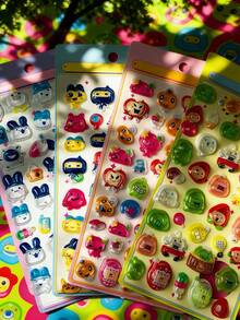 These Transparent 3D Crystal Embossed Water Drop Stickers Have A High-End Texture And Exquisite Appearance. Made Of Notebook Material, They Are Perfect For DIY Decoration Of Smartphones, Laptops, Suitcases, Cups, Skateboards, Notebooks, Guitars And Other Items. - Multicolor - View 4